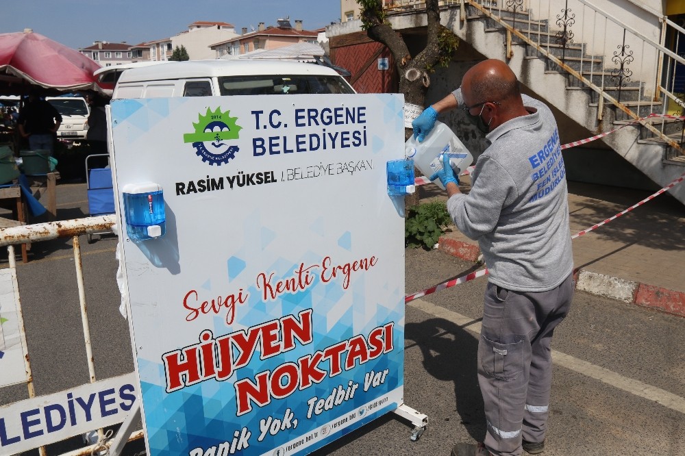 Ergene Belediyesi tedbiri elden bırakmıyor 