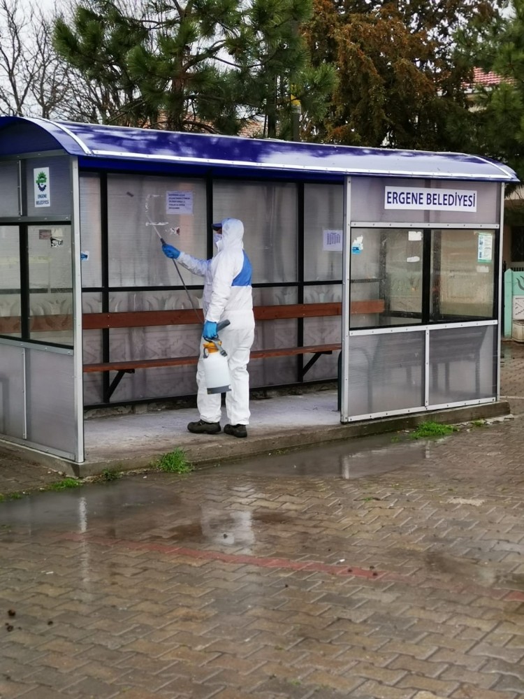 Ergene’de dezenfekte çalışmaları sürüyor 