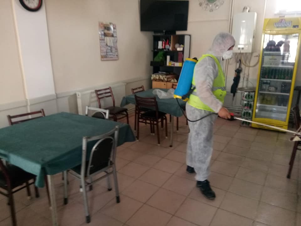 Ergene’de kahvehane ve çay ocakları dezenfekte edildi 
