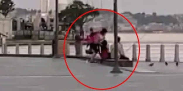 Erkeğe şiddet! İstanbul'da inanılmaz görüntüler