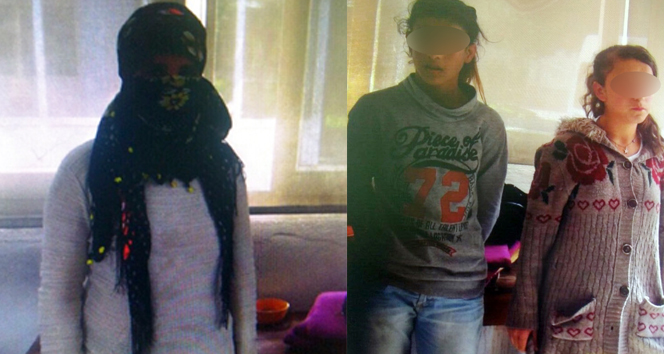 PKK yandaşı kızlar bakın ne halde yakalandı