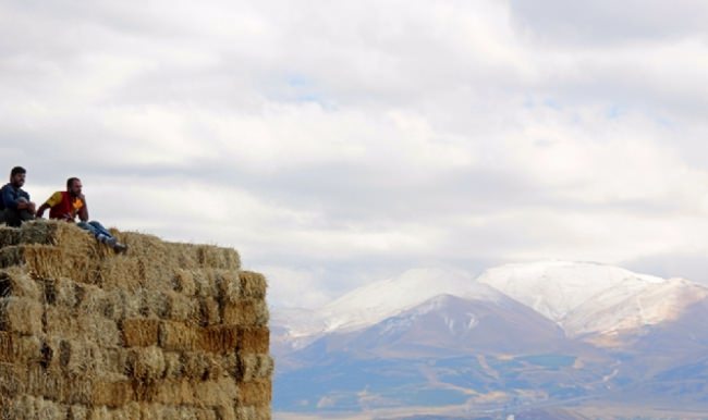 Erken yağan kar çiftçiyi korkuttu
