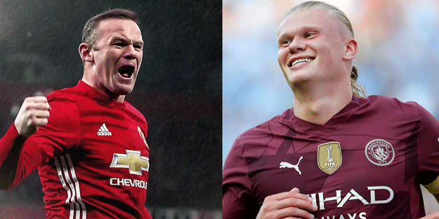 Haaland, Rooney'i yakaladı