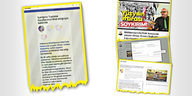 Ermeni âşığı Youtube’dan ırkçı sansür