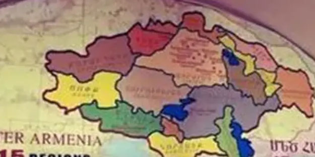 Ermenistan'dan skandal adım! Türkiye topraklarını içeren harita paylaştılar