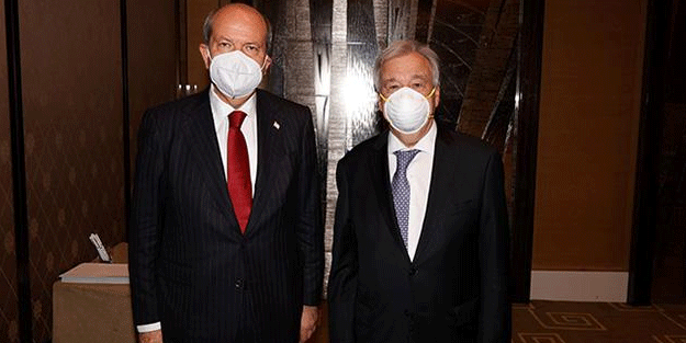 Ersin Tatar, BM Genel Sekreteri Antonio Guterres ile görüştü