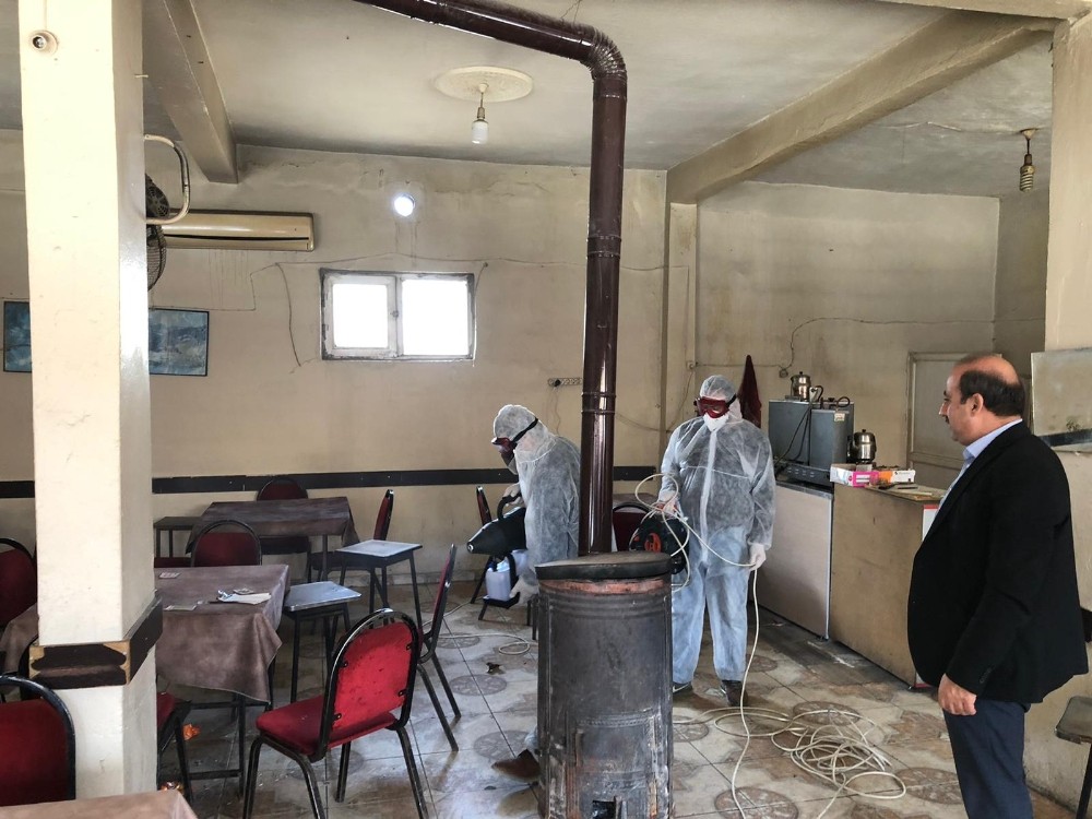 Eruh’ta camiler ve kafeler dezenfekte edildi 