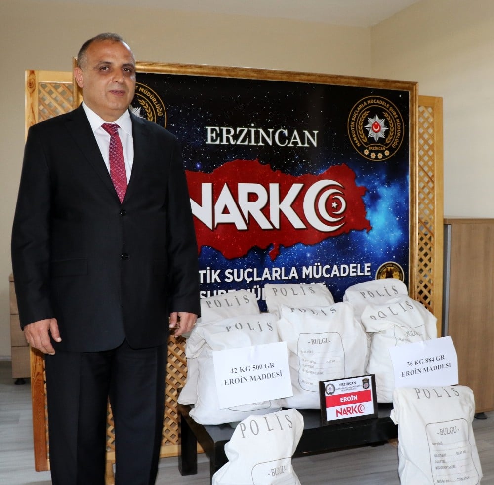 Erzincan’da 3,5 milyon TL değerinde eroin ele geçirildi 