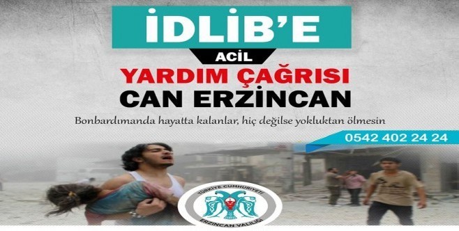 Erzincan’da İdlib için yardım seferberliği başlatıldı 
