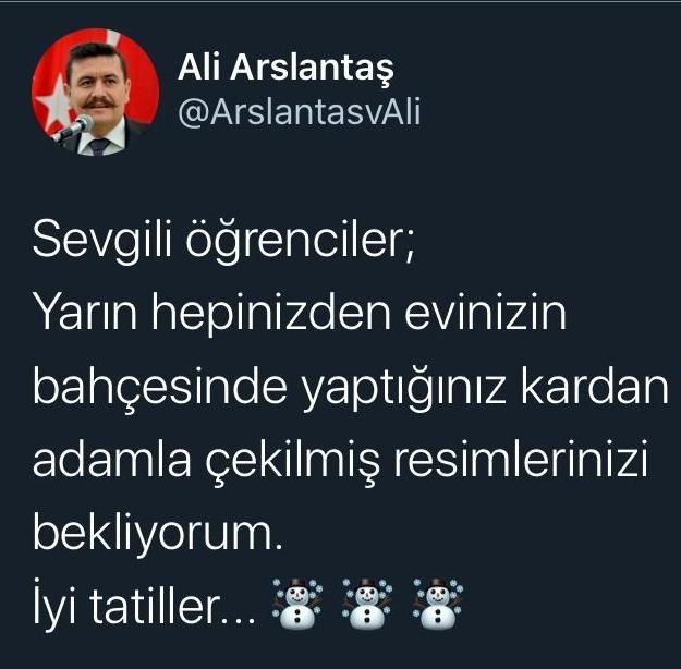 Erzincan’da kar sebebiyle okul tatili uzatıldı 