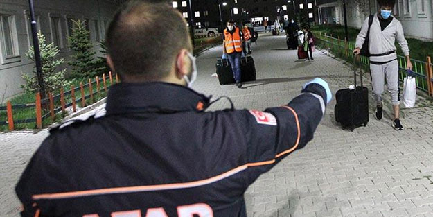 Erzurum'da karantina süresi dolan 264 kişi memleketlerine gitti