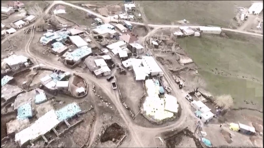 Erzurum’da karantinaya alınan mahalleler havadan görüntülendi 