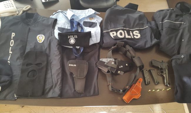 Erzurum'da polis kıyafetiyle dolandırıcılık iddiası