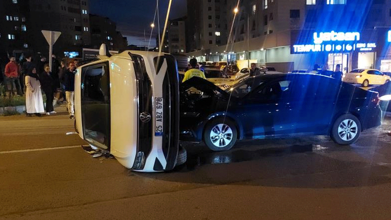 Erzurum’daki kazada 6 kişi yaralandı