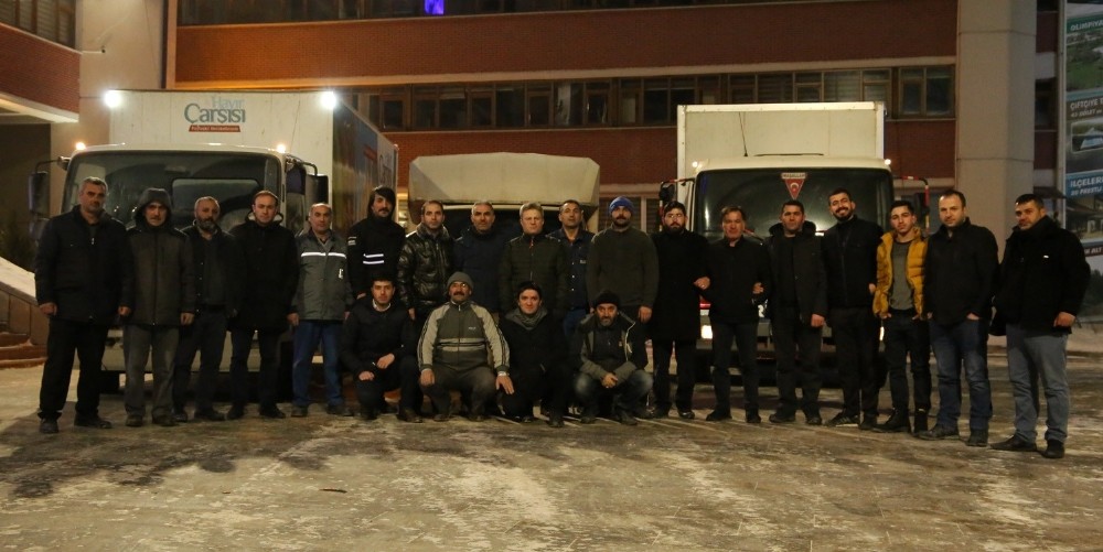 Erzurum’dan deprem bölgesine sevgi seli 