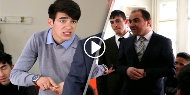 Erzurumlu gençlerden Hababam Sınıfı taklidi