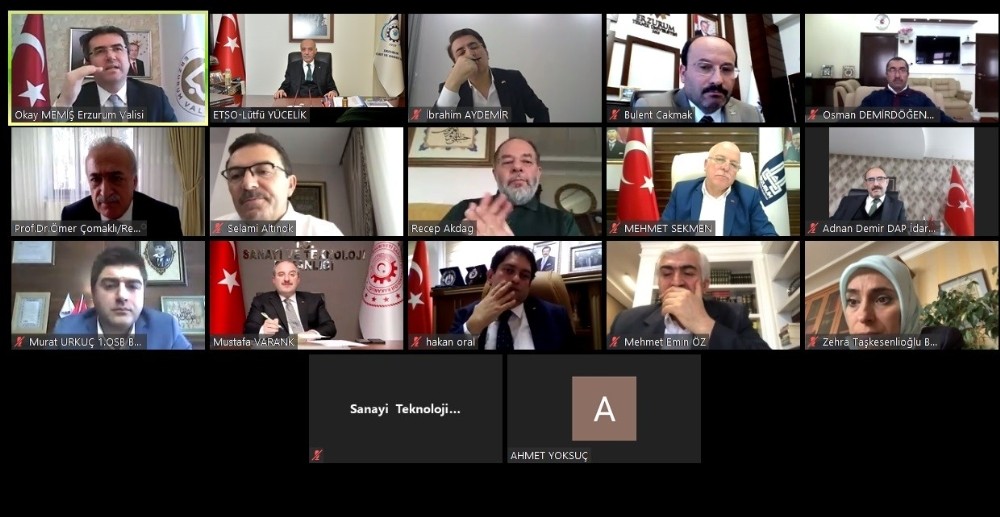 Erzurum’un sanayi profili Bakan Varank’la değerlendirildi 