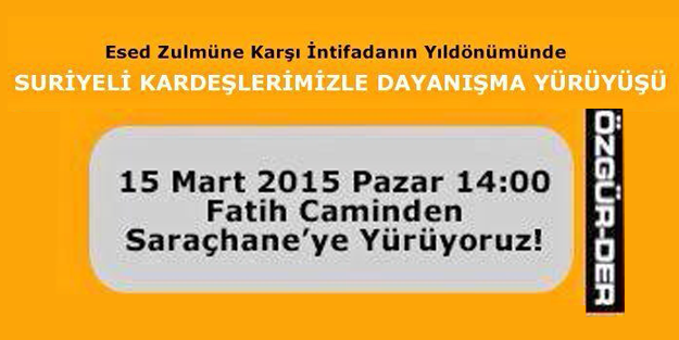 Esad zulmüne karşı dayanışma yürüyüşü!