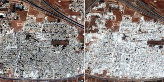 Esad, şimdi de evleri yıkıyor