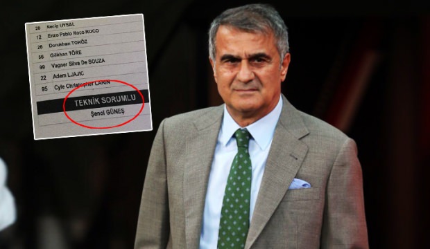 Esame listesinde dikkat çeken Şenol Güneş hatası