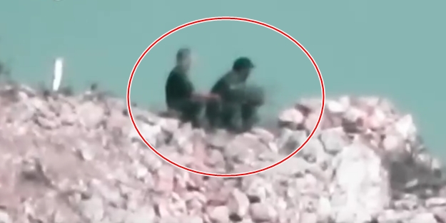 Esed askerleri füzeyle böyle vuruldu (Video)