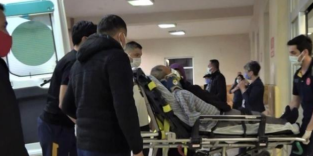 Eşeğin saldırdığı adam hastanelik oldu