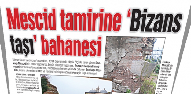 Esekapı Mescidi inşa ediliyor