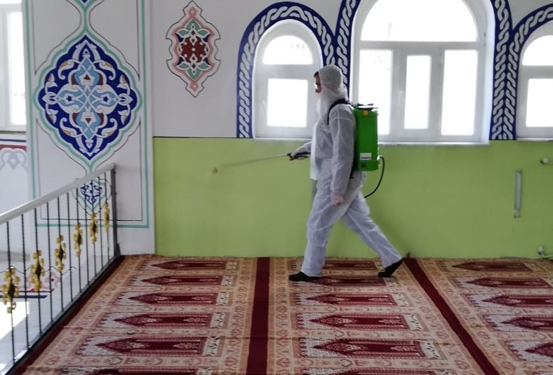 Esendere beldesinde dezenfekte çalışması 