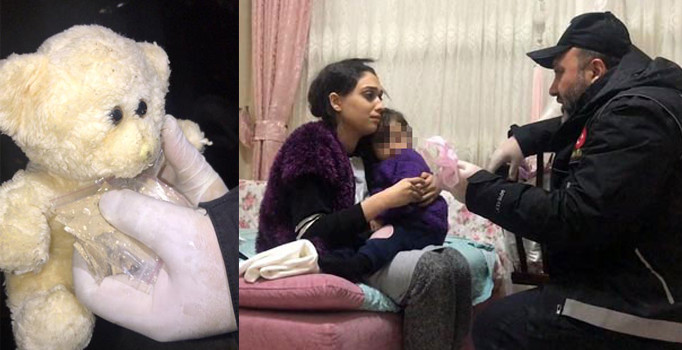 Esenler’de torbacının eşi eroinleri oyuncak ayıyla pencereden attı