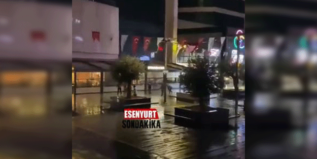 Esenyurt Starbucks şubesinde tehlikeli taşkınlık!