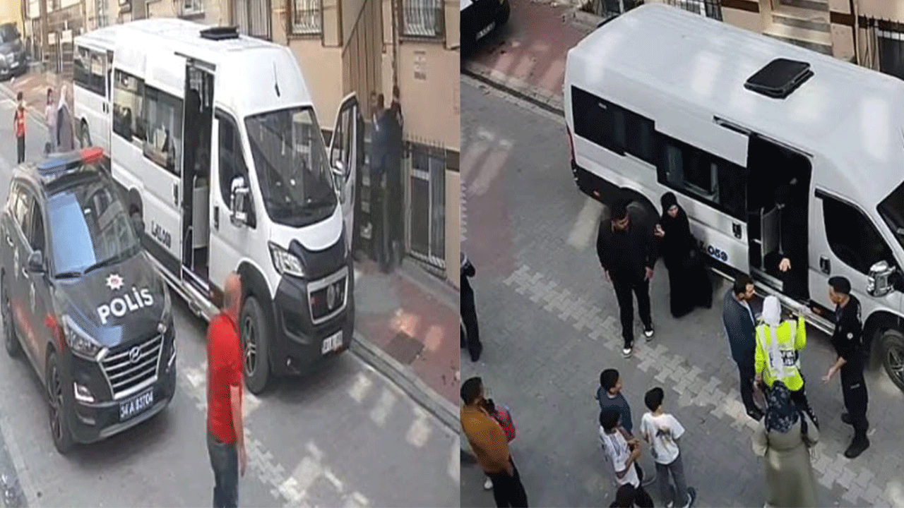 Esenyurt’ta hatalı şekilde öğrenci indiren servis sürücüsü polisle tartıştı