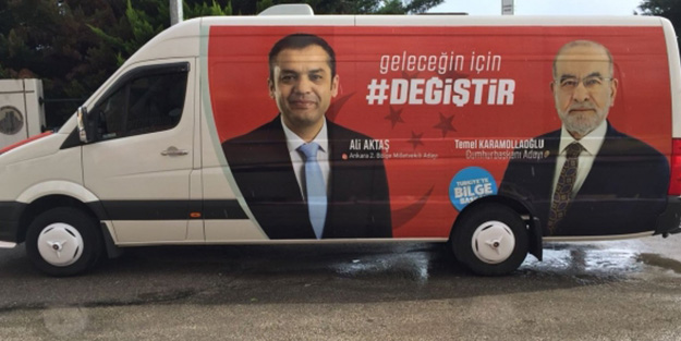 Eşi saçmalık dedi: Vekil adayı seçim aracını iptal ettirdi!