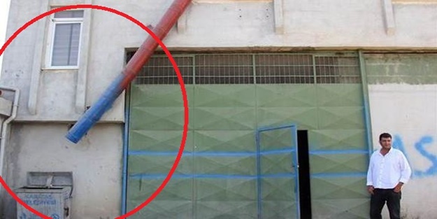 Eşi yorulmasın diye 'çöp boru hattı' kurdu!