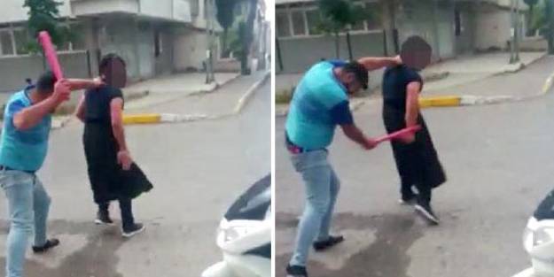Eşini taciz ettiği gerekçesiyle kadın kıyafeti giydirip döve döve karakola götürdü