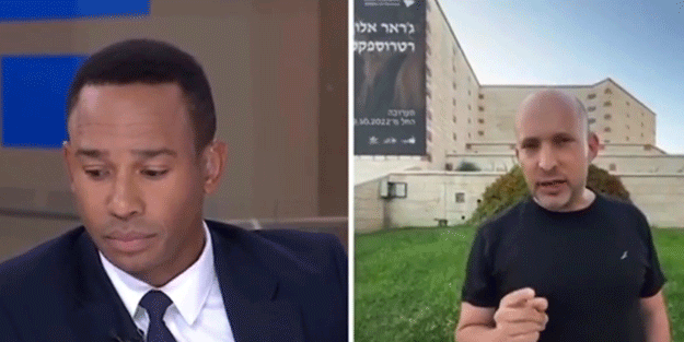 Eski İsrail Başbakanı Bennet soruları duydu sunucuya haraket etti canlı yayından alındı