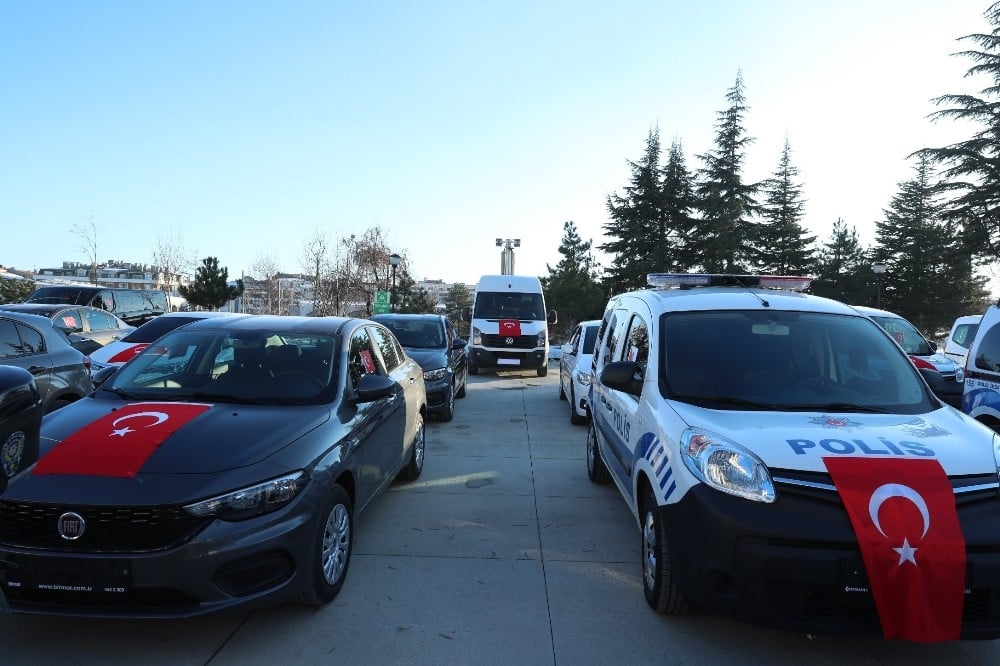 Eskişehir Emniyet Müdürlüğü’ne kazandırılan araçlar için tören düzenlendi 