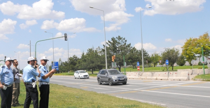 Eskişehir'de drone ile trafik denetimi!
