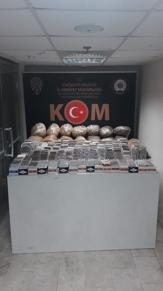 Eskişehir’de kaçak tütün operasyonu: 1 gözaltı 