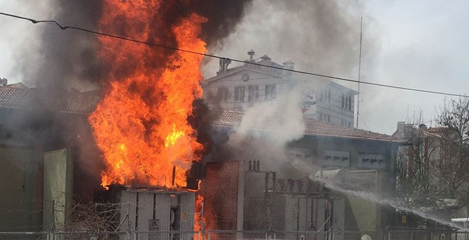 Eskişehir'de trafo yangını