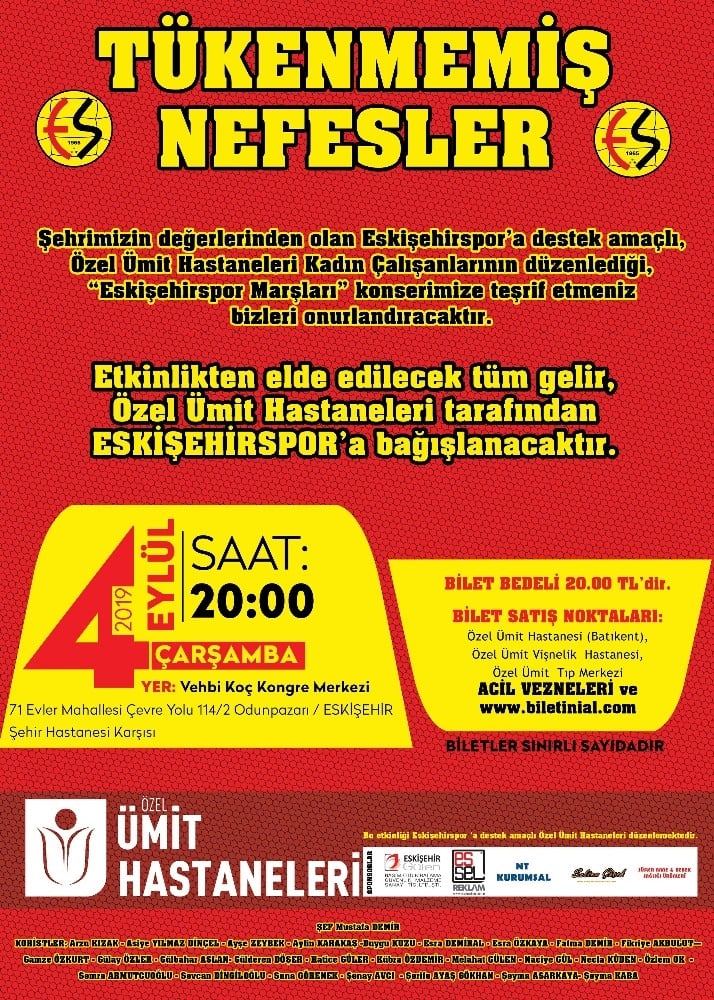 Eskişehirspor Marşları konserine büyük ilgi 