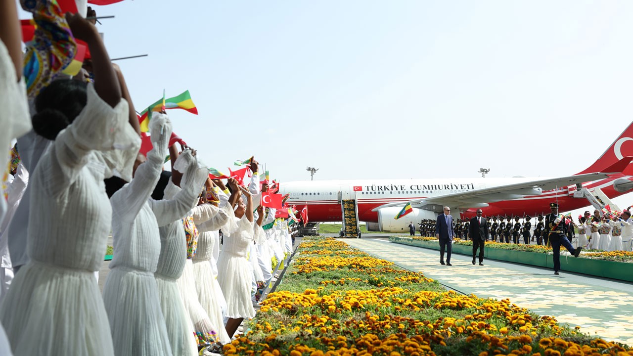 Etiyopya Cumhurbaşkanı Erdoğan’ı karşıladı