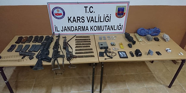Etkisiz hale getirilen teröristlerle birlikte cephanelik ele geçirildi