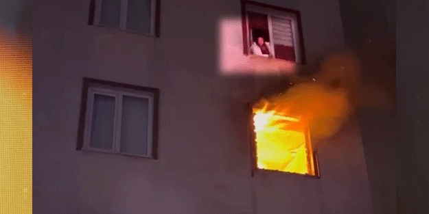 Ev cayır cayır yandı! Komşusu film izler gibi izledi