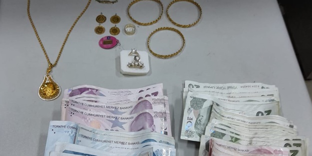 Evden altın ve para çaldığı öne sürülen zanlı yakalandı