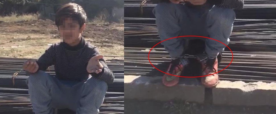 Eve geç geldi diye ayak bileklerinden zincirle bağlandı