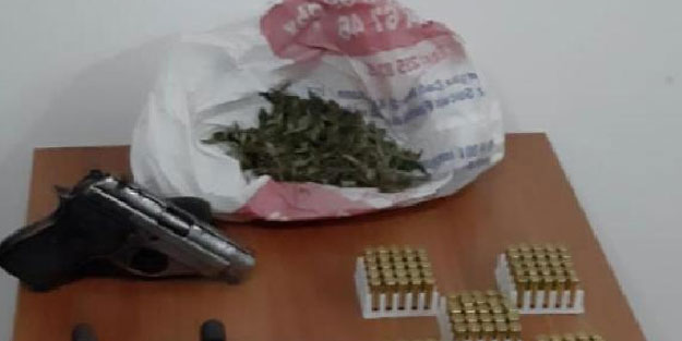 Evinde silah ve uyuşturucu ile yakalanan şüpheli tutuklandı