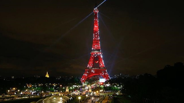 Eyfel Kulesi tekrar kırmızı beyaza bürünebilir