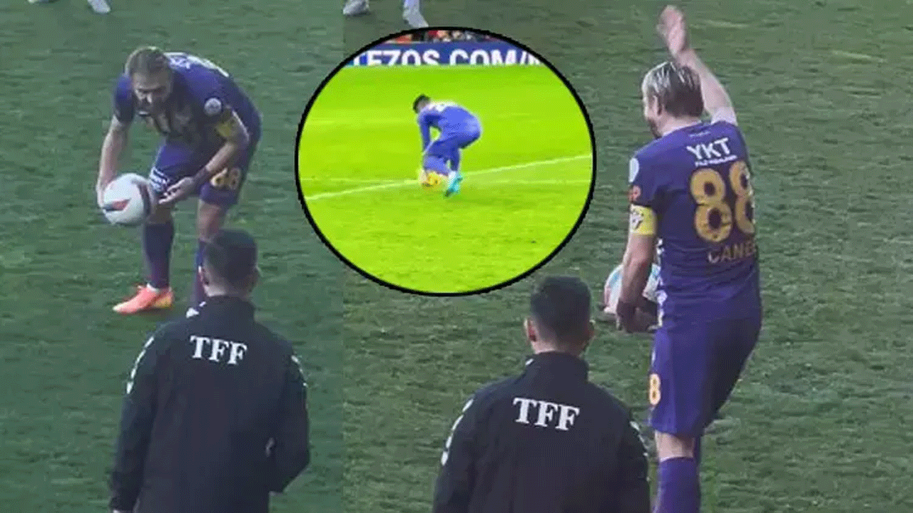 Eyüpspor - Samsunspor maçında olaylı an! Caner Erkin hakeme tepki gösterdi