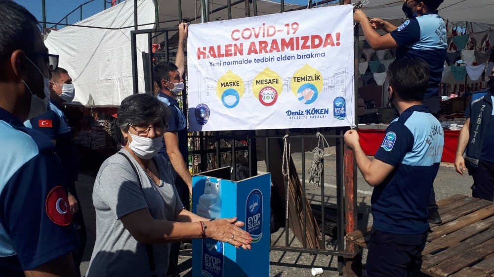 Eyüpsultan’da pazar yerlerinin denetimi devam ediyor 
