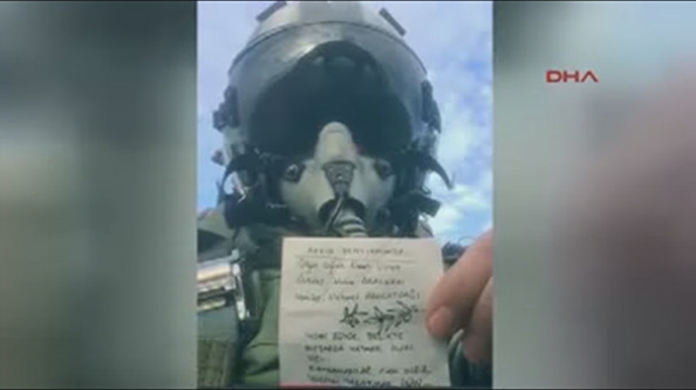 F-16 pilotu bu notu paylaşıp bomba yağdırdı!